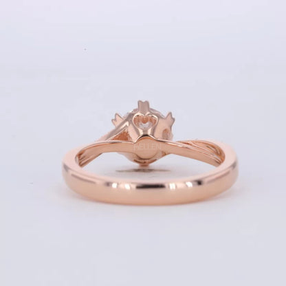 Solitaire Heart Prong Engagement Ring