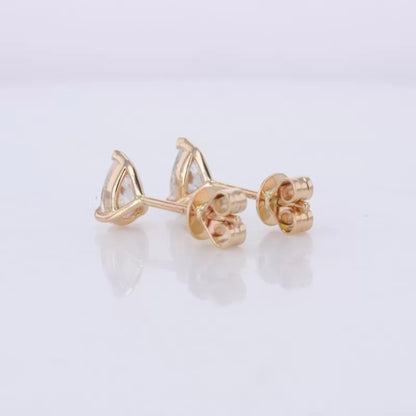 Pear Cut Solitaire Moissanite Studs-Sterling 925 Luxury