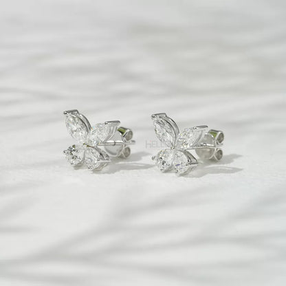 Marquise Cut Butterfly look everyday Studs