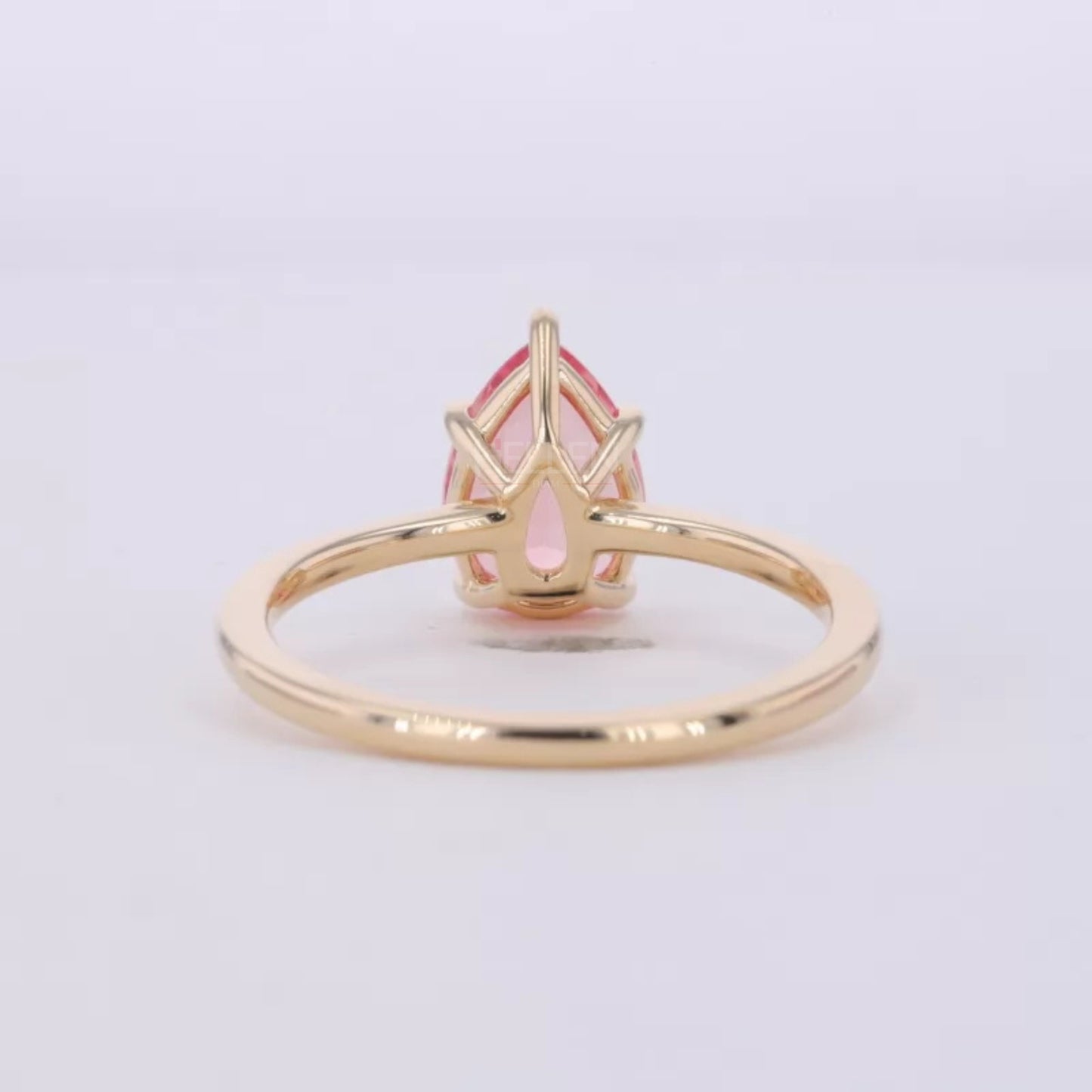 Pear Cut Gemstone Solitaire Engagement Ring- Sterling 925 Silver