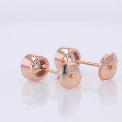 Bezel Setting Miligrain Round Studs