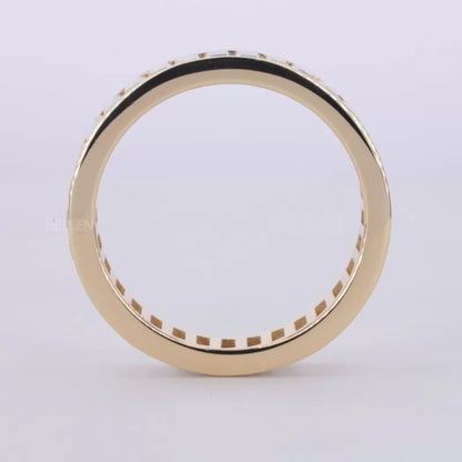 Baguette Cut Moissanite Channel Setting Full Eternity Band