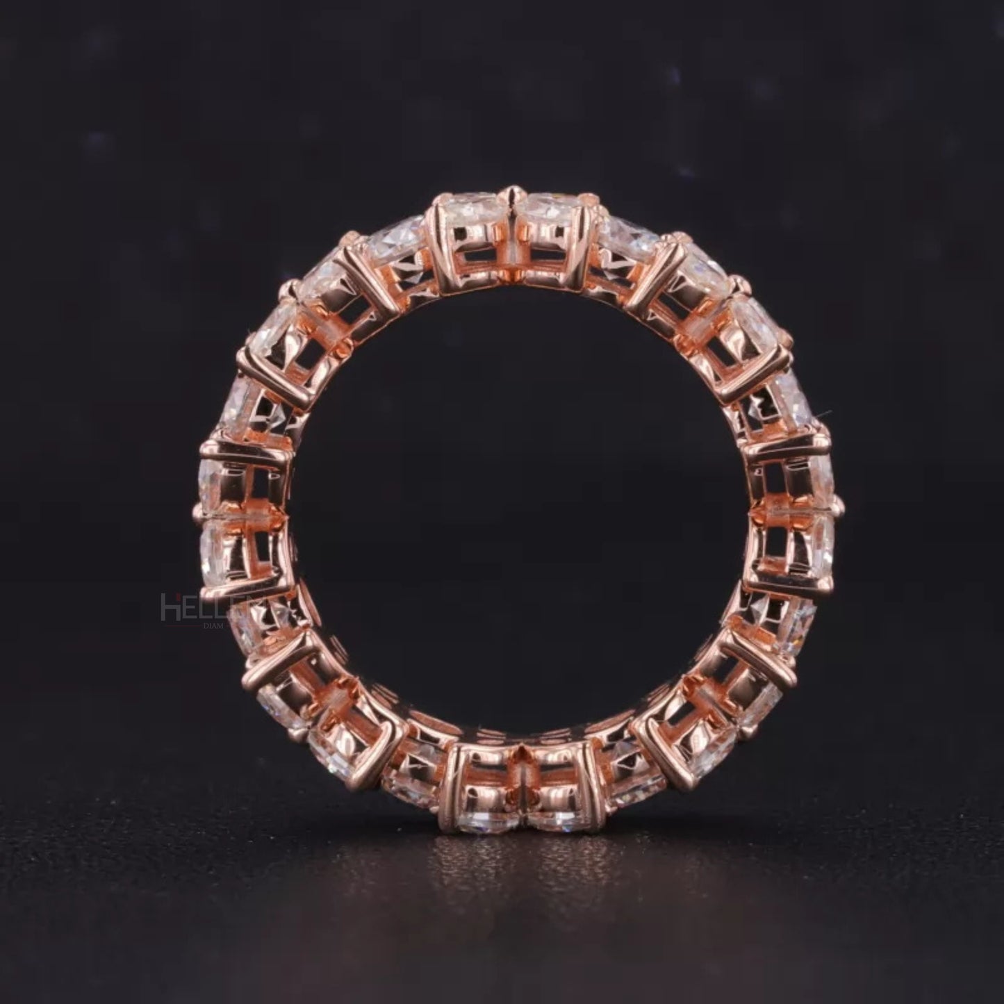 Marquise & Round Moissanite XO Eternity Wedding Band