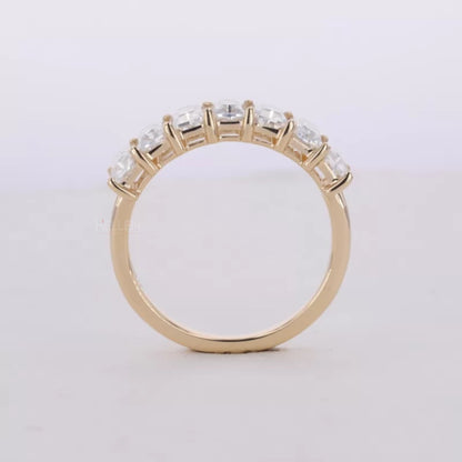 Radiant Cut Colorless Moissanite Sterling 925 Anniversary Band