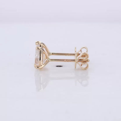 Pear Cut Solitaire Moissanite Studs-Sterling 925 Luxury