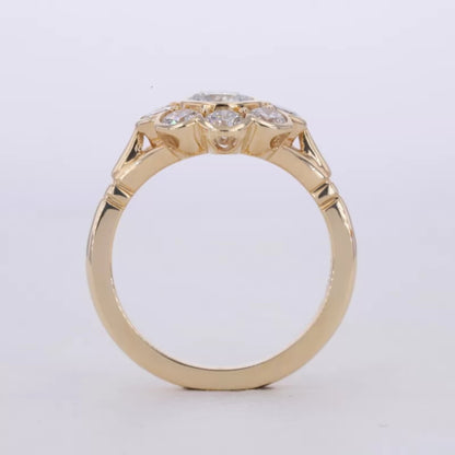 Floral Cluster setting Vintage Ring