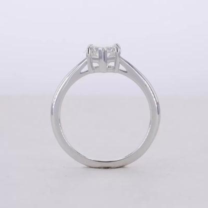 Heart Cut Solitaire Moissanite Claws Prong Sterling 925 Engagement Ring