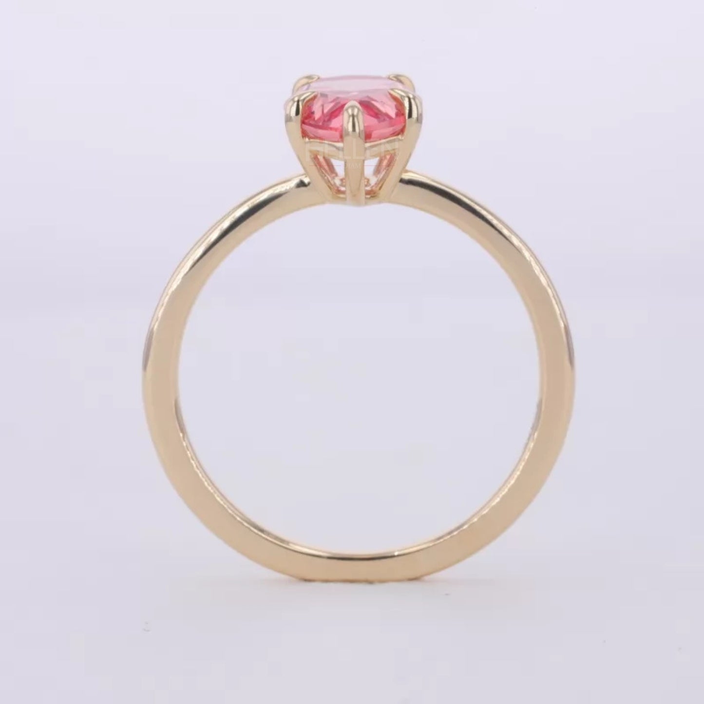 Pear Cut Gemstone Solitaire Engagement Ring- Sterling 925 Silver