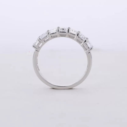 Emerald Cut  Moissanite Sterling 925 Anniversary Band