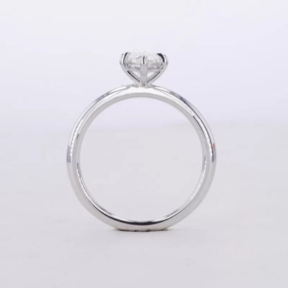 Pear Cut Solitaire Moissanite Tiger Prongs Engagement Ring