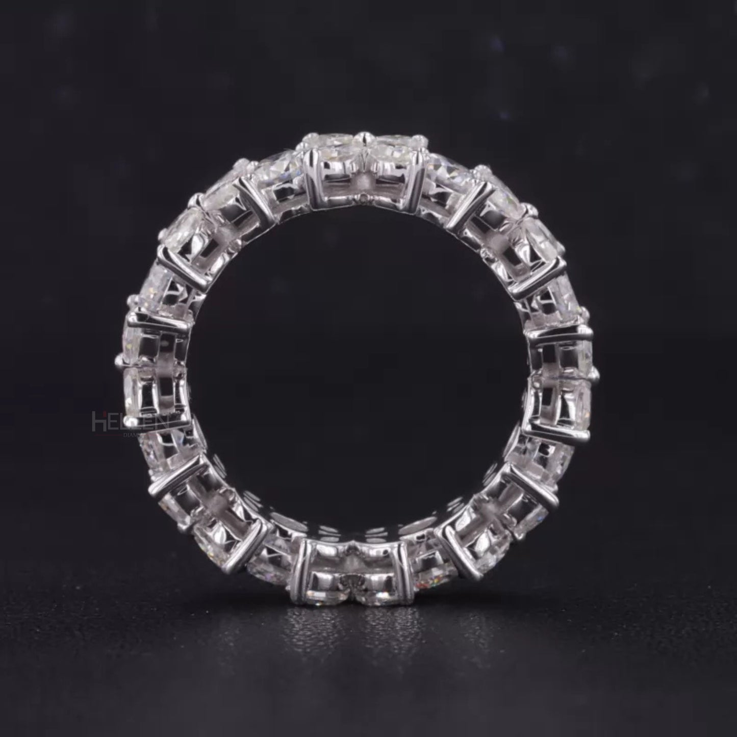 Marquise & Round Moissanite XO Eternity Wedding Band