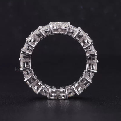Marquise & Round Moissanite XO Eternity Wedding Band