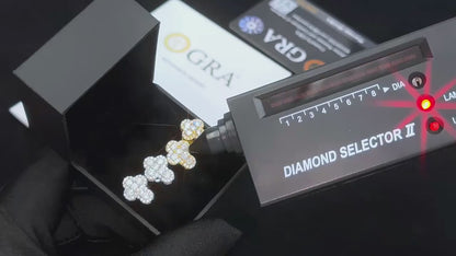 VVS Moissanite Round Cut Crossed Hip Hop Studs For Men's