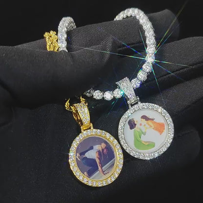 Personalized Loved Ones Memory Pendent With Moissanite
