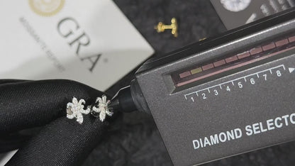 Fleur De Lis Moissanite Studded Men's Hip-Hop Studs