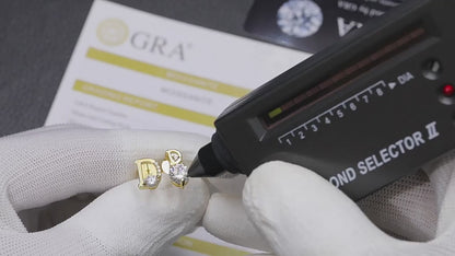 Alphabet D Un-Even Size Earrings Studs